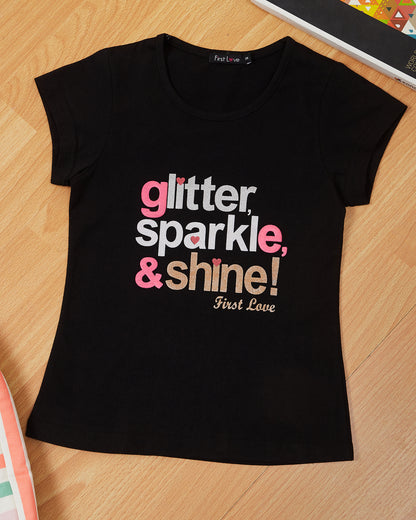 GLITTER  - KID'S TOP